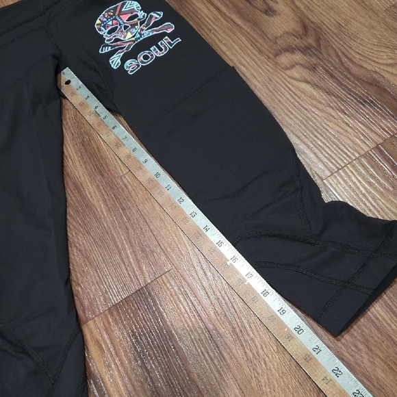 Lululemon Athletica Black Leggings with Colorful Skull and Soul Design - Picture 8 of 9